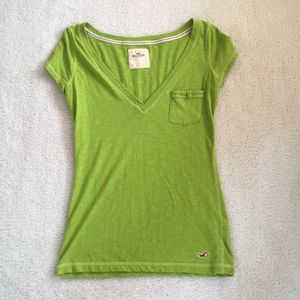 ‼️3 for $20! Hollister green v neck